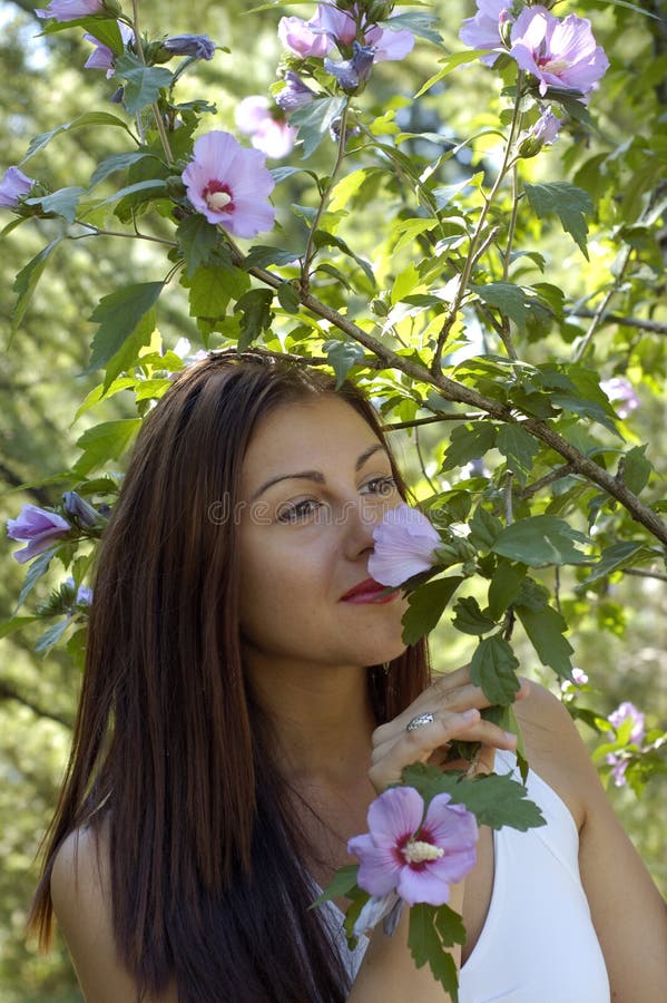 Relaxing in a park