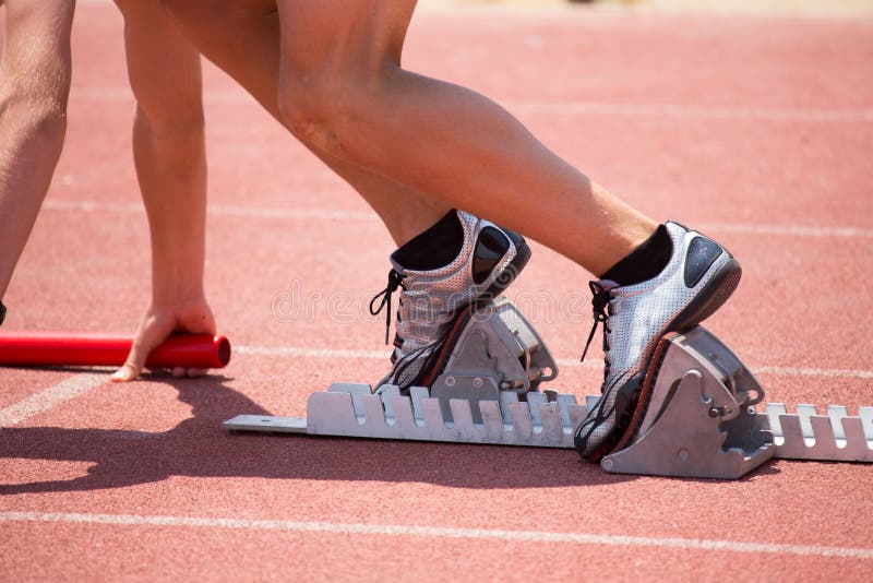 Relay Runner stock image. Image of movement, competition 32032697