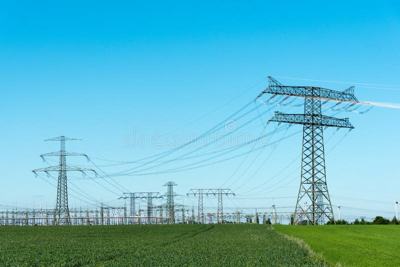 Big electric relay station stock image. Image of grid 104653463