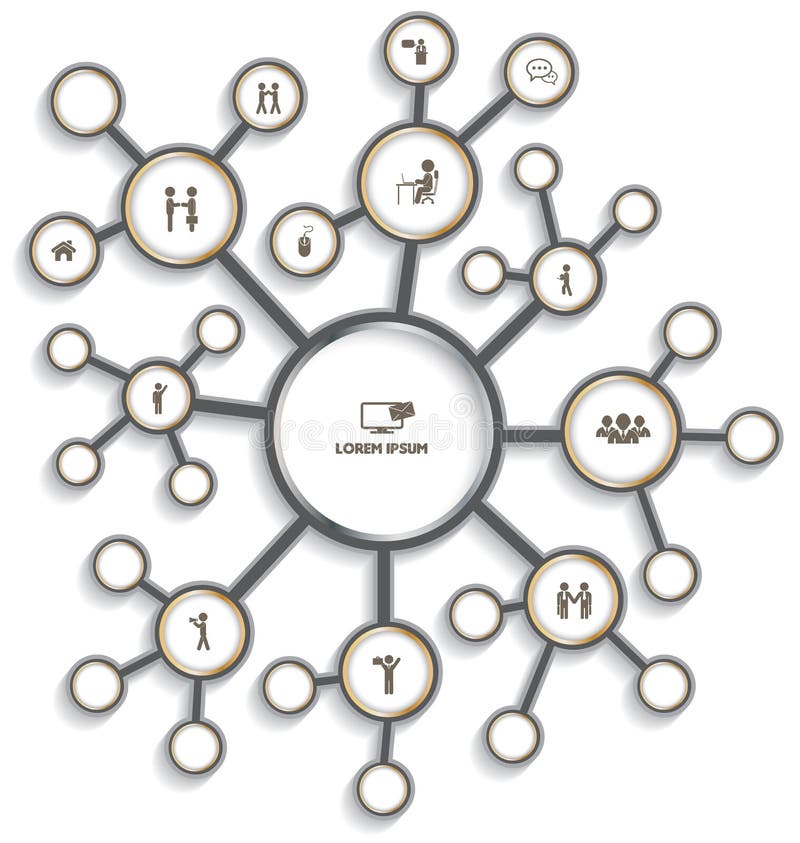 Relazione del cerchio con l'icona royalty illustrazione gratis Relazione del cerchio con l'icona royalty illustrazione gratis