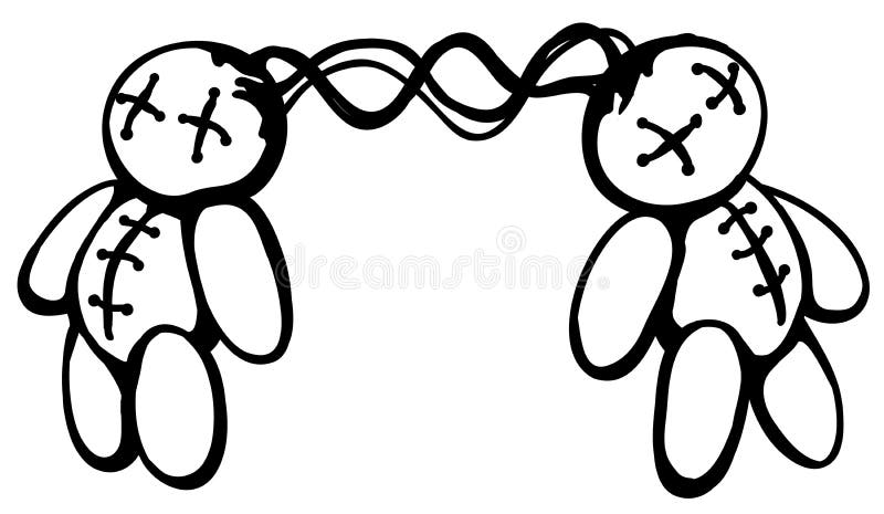 Relação das bonecas do vudu ilustração royalty free Relação das bonecas do vudu ilustração royalty free
