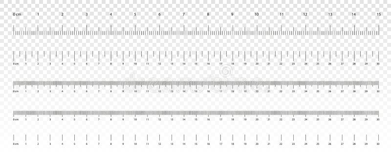 Metric Imperial Rulers. royalty free illustration
