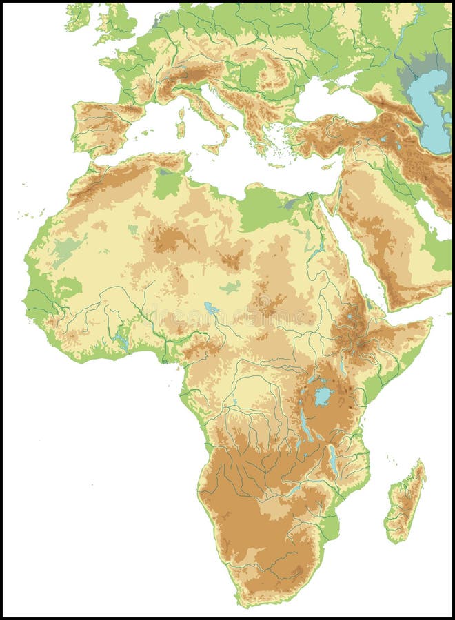 Relief Of Africa.