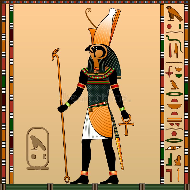 Religion Of Ancient Egypt Stock Vector Illustration Of