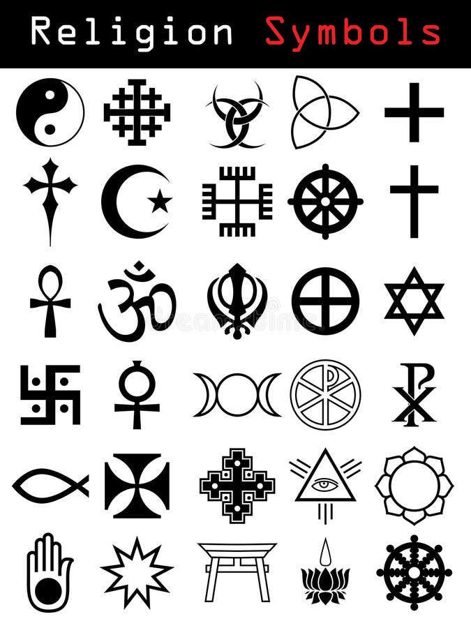 30 pieces of religion symbols