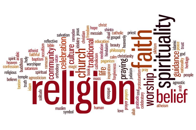 Religion word cloud stock illustration. Illustration of human - 43150299