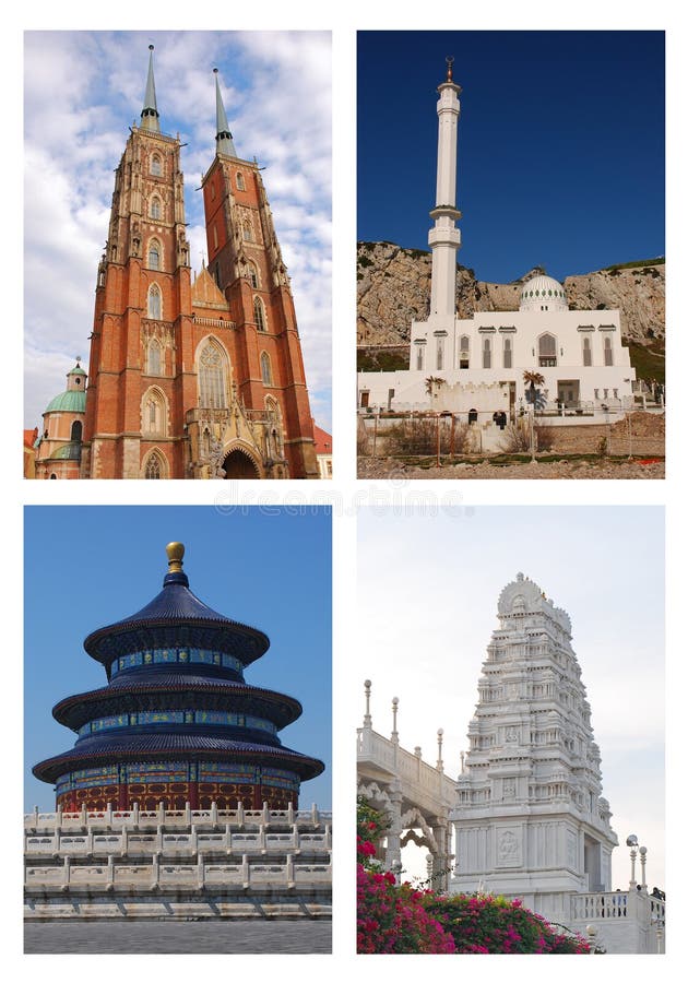 Together we Live in this Peaceful World with Various Different Religion