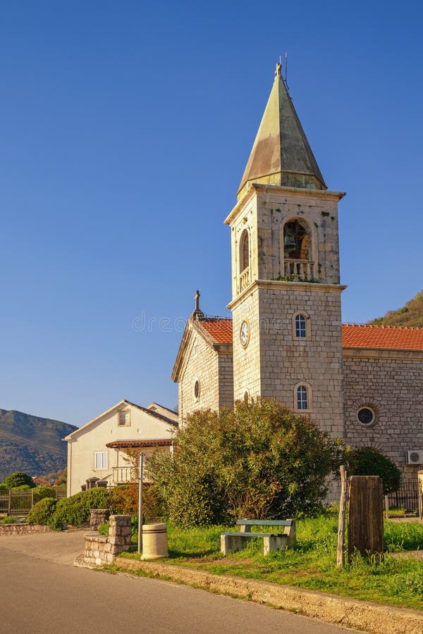 Religious architecture, Balkans. Montenegro, Tivat. Catholic Church of Saint Roch