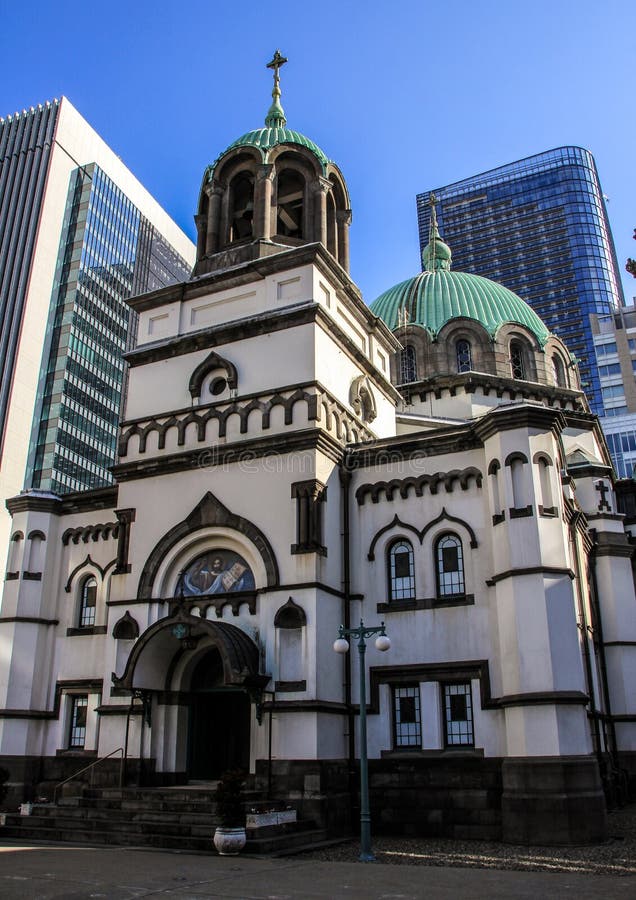 Religious Architecture of Japan. Russian Church in Tokyo. Stock Photo