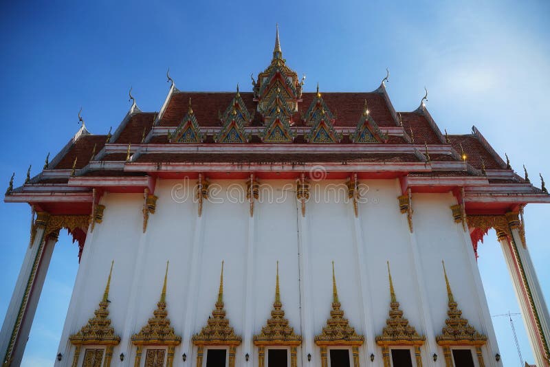 Religious buildings in Thailand, blue backdrop stock photography Religious buildings in Thailand, blue backdrop stock photography