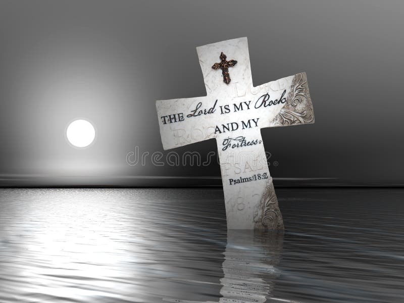 Religious Cross in Water