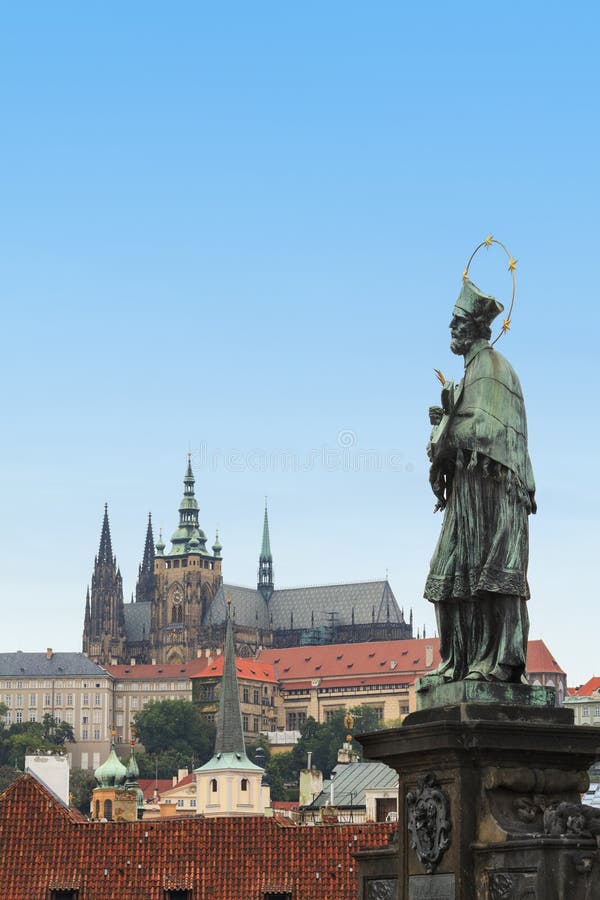 Religious statue on the Charles bridge, Prague