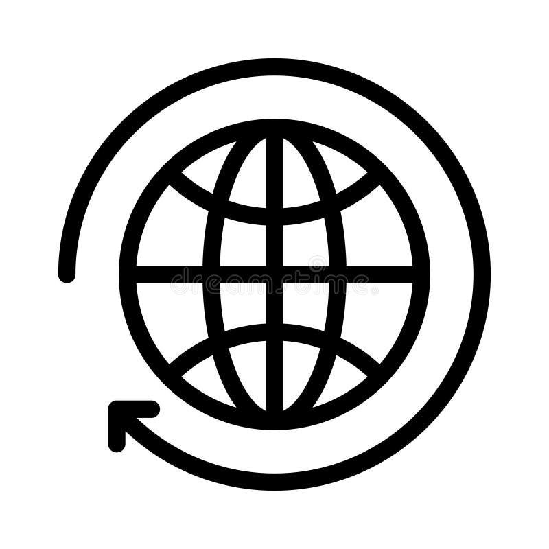 Reload global thin line vector icon vector illustration