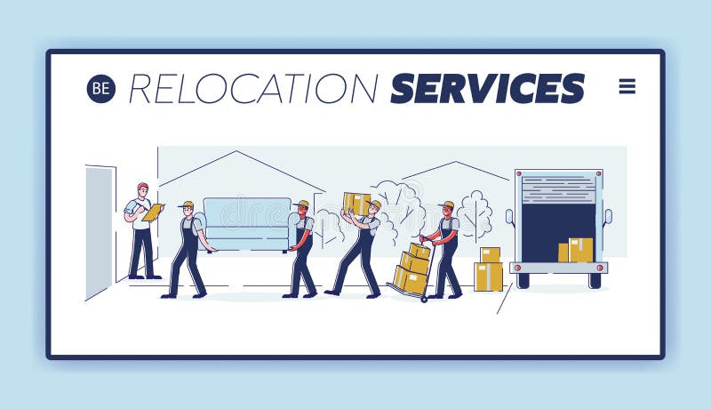 Relocation, Professional Delivery Company Loader Service and Moving to New House Website Landing Page
