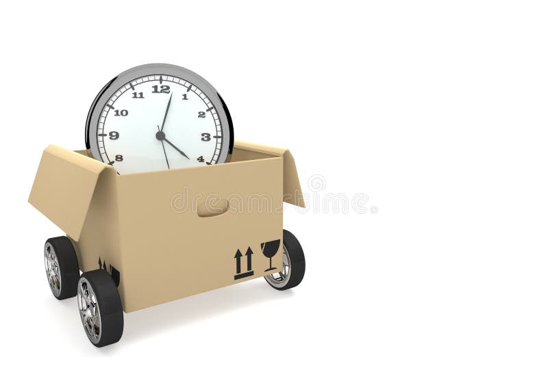 Reloj abierto de la caja ilustración del vector Reloj abierto de la caja ilustración del vector