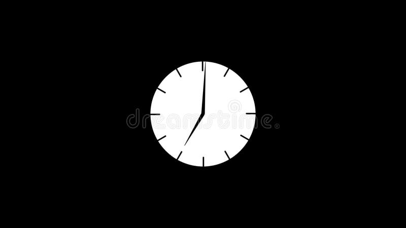 Reloj animado que cuenta abajo de 12 horas durante 30 segundos Inconsútil lazos Lapso de tiempo