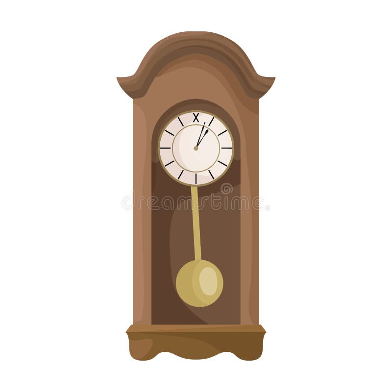 Reloj Antiguo Aislado Icono De Dibujos Animados. Vector Ilustración Reloj  Antiguo Sobre Fondo Blanco. Vector Dibujos Animados Icon Ilustración del  Vector - Ilustración de cogwheel, blanco: 215298183