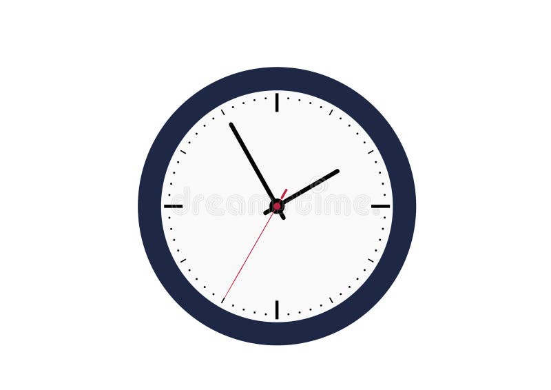 Reloj clásico con un dial blanco stock de ilustración Reloj clásico con un dial blanco stock de ilustración