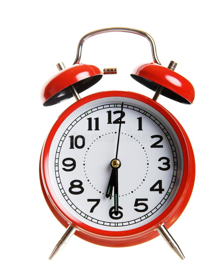 Reloj de alarma rojo fotos de archivo libres de regalías Reloj de alarma rojo fotos de archivo libres de regalías