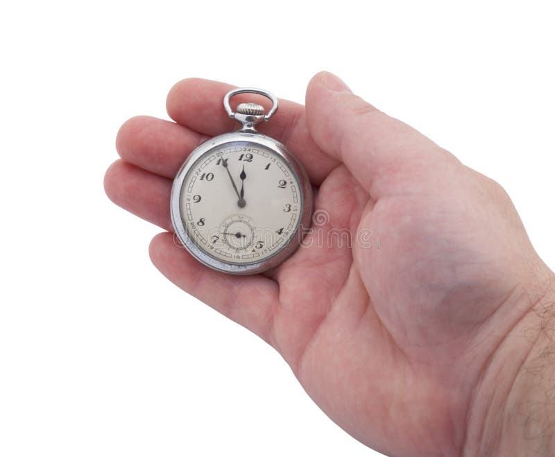 Reloj de bolsillo disponible foto de archivo Reloj de bolsillo disponible foto de archivo