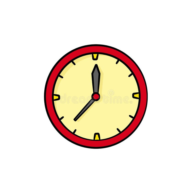 Reloj En Estilo De Dibujo Aislado Vector. Ilustración del Vector - Ilustración de 213414067