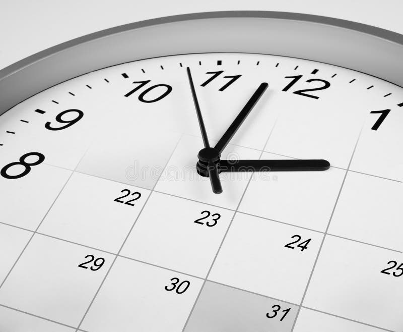 Reloj y calendario. concepto de la gestión de tiempo.
