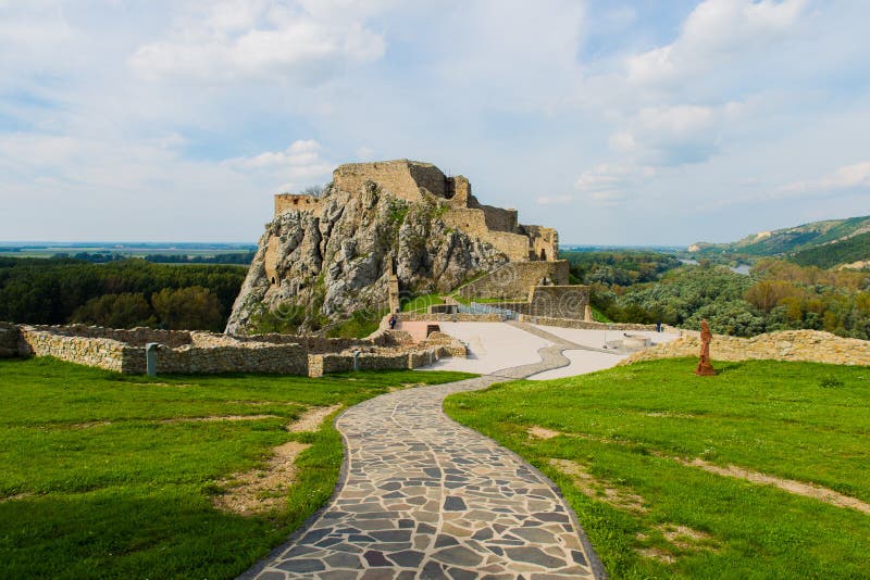 Remains of the castle Devin in Bratislava city