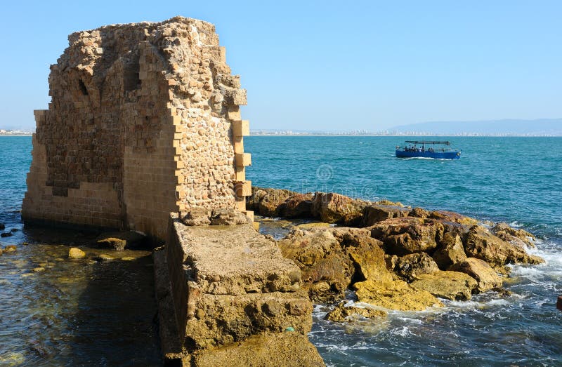 Remains of fortress walls of the Acre