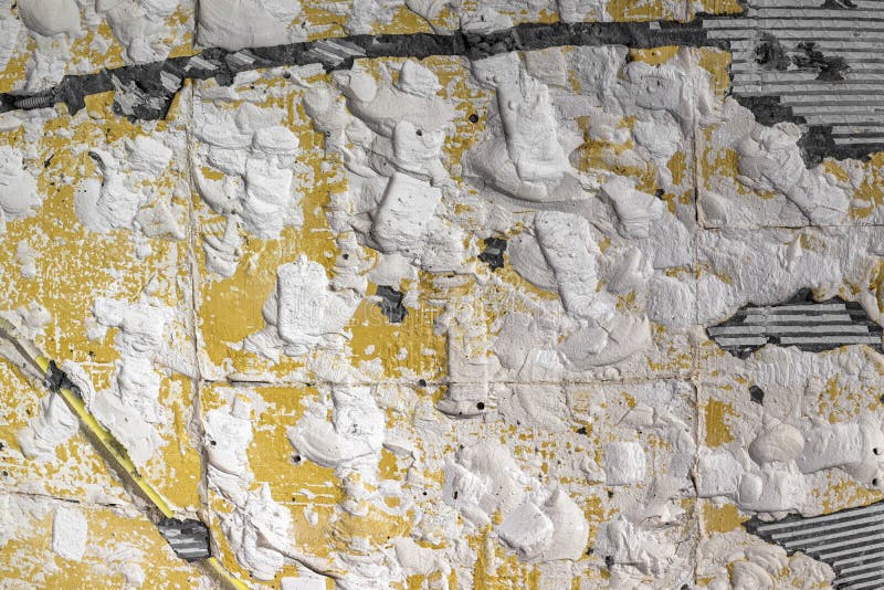 Remains of Paint and Plaster on a Shabby Old Wall Stock Photo Image