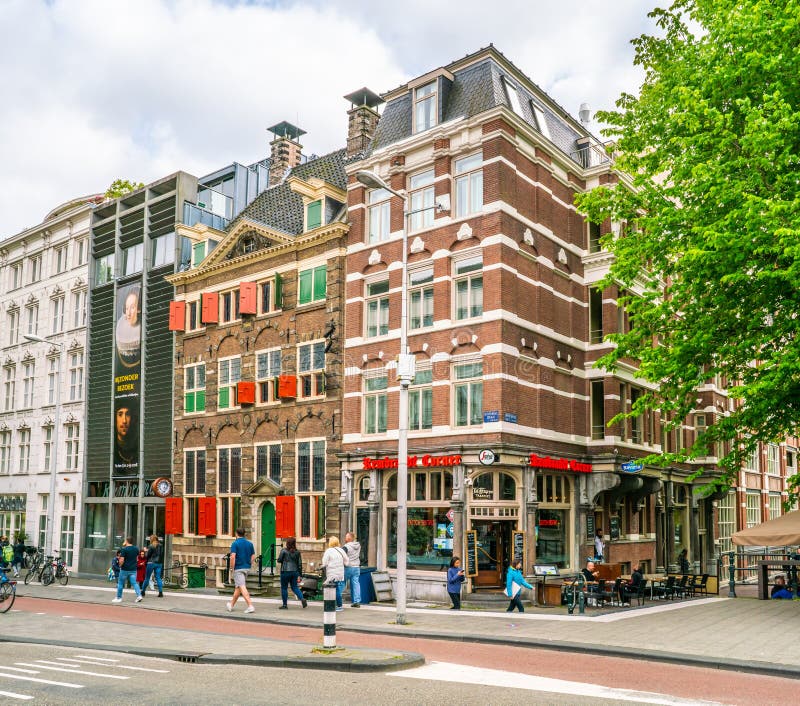 The Rembrandt House Museum where Rembrandt painted most of his paintings in the old Jewish quarter of Amsterdam royalty free stock photos The Rembrandt House Museum where Rembrandt painted most of his paintings in the old Jewish quarter of Amsterdam royalty free stock photos