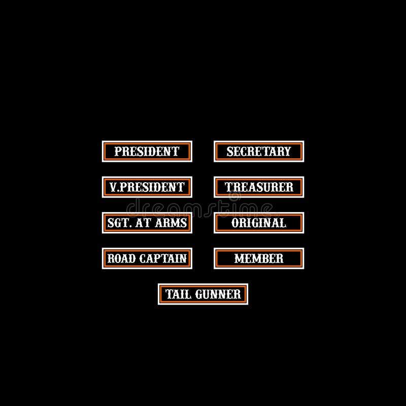 Insígnia para colete de clube de motociclistas ilustração stock