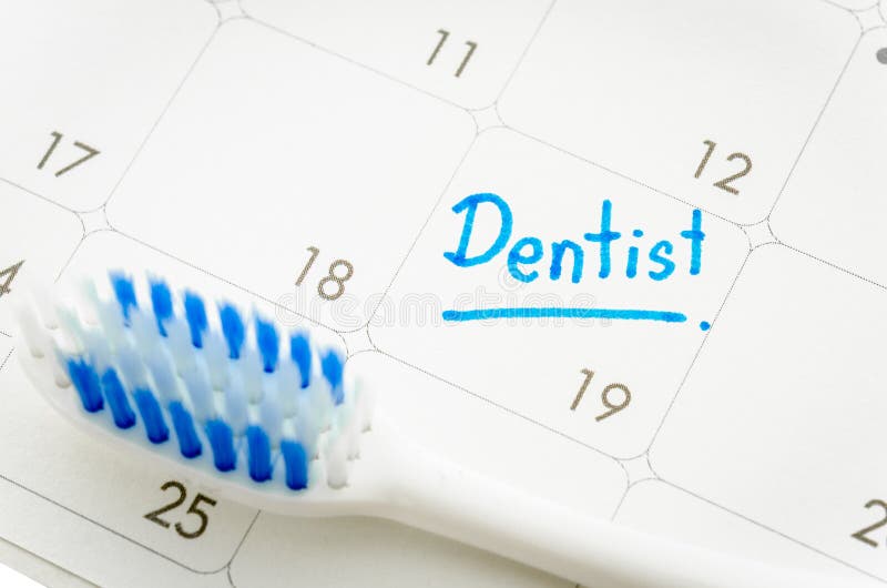 Reminder Dentist Appointment in Calendar Stock Image Image of dentist