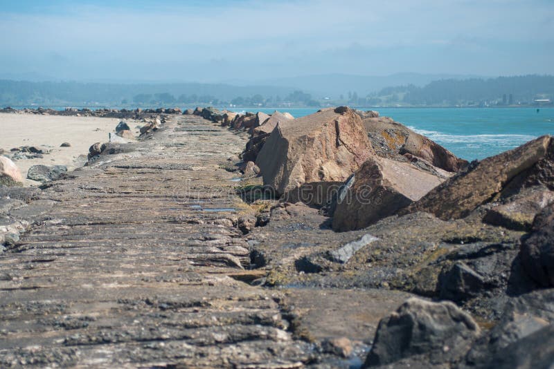 Remnants of old coast road stock image. Image of remnants 49771801