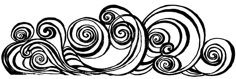 Remolino movimiento espiral del cepillo ilustración del vector Remolino movimiento espiral del cepillo ilustración del vector