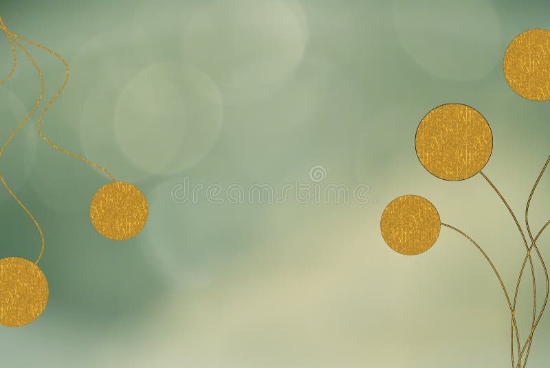 Remolinos verdes del oro del fondo de la falta de definición ilustración del vector Remolinos verdes del oro del fondo de la falta de definición ilustración del vector