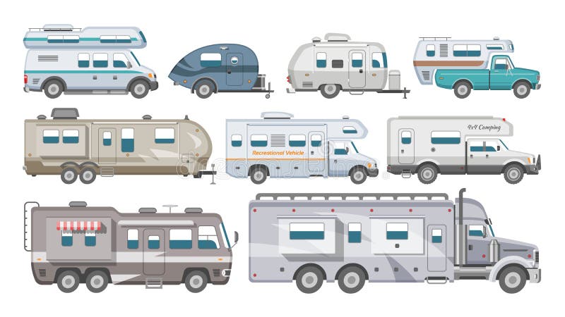 Remolque que acampa del vector rv de la caravana y vehículo caravanning para el sistema transportable el viajar o del ejemplo del stock de ilustración Remolque que acampa del vector rv de la caravana y vehículo caravanning para el sistema transportable el viajar o del ejemplo del stock de ilustración