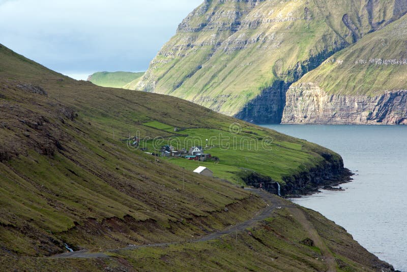 Remote abandoned village of Faroe Islands royalty free stock photos