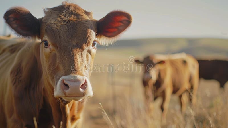 A remote camera system captures footage of cattle in their natural habitat allowing for behavioral monitoring and early stock photography