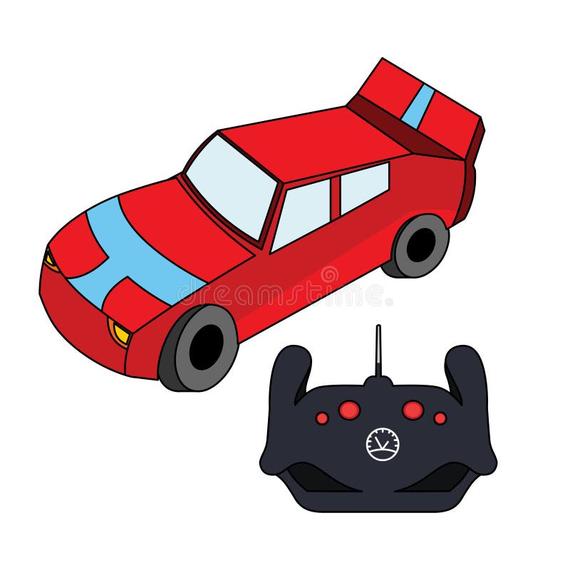 Remote Control Car Toy Illustration Stock Vector - Illustration of vector,  clip: 201385141