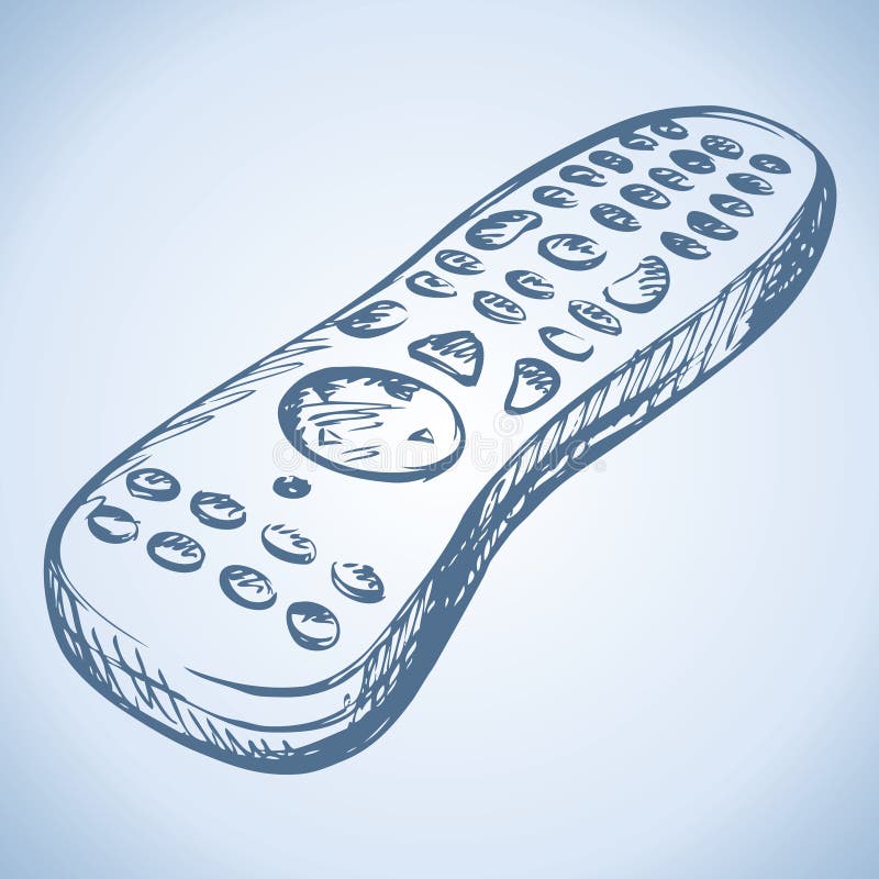 Remote Control. Vector Sketch Stock Vector Illustration of command