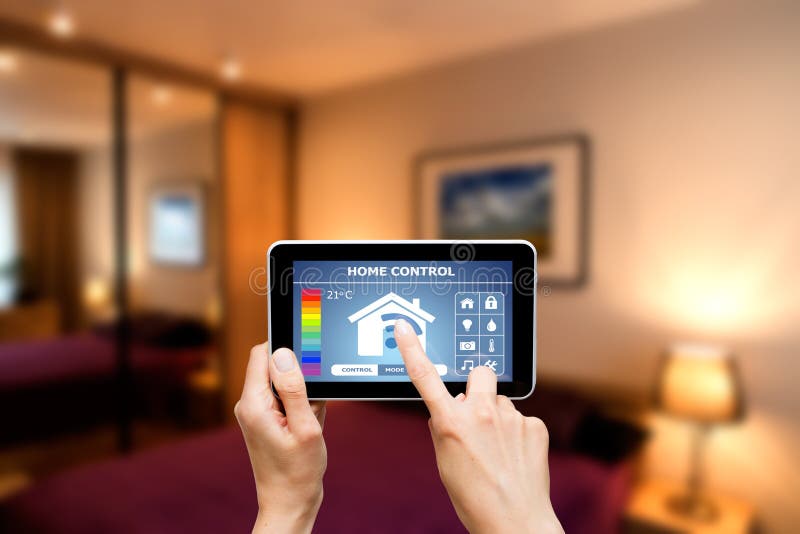 Remote home control system on a digital tablet. Remote home control system on a digital tablet or phone Remote home control system on a digital tablet. Remote home control system on a digital tablet or phone