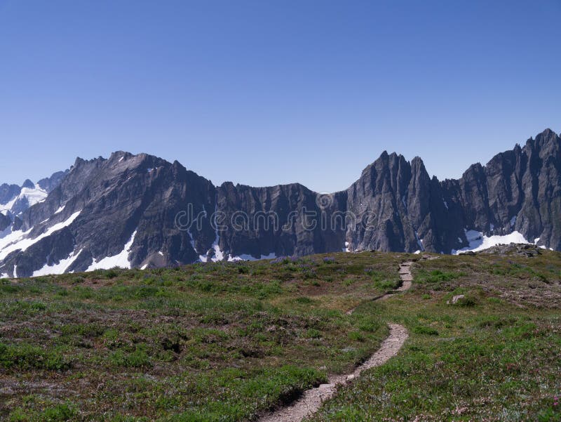 Remote Mountain Hiking Trail Stock Photo Image of northwest, national