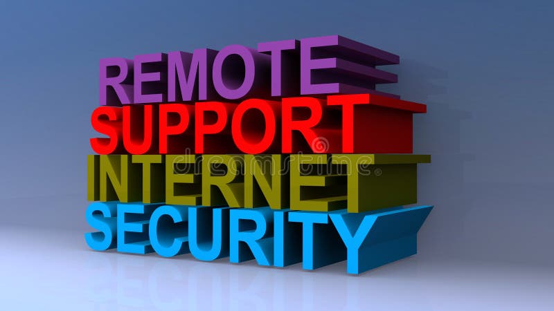 Remote-Support-Internetsicherheit in blau