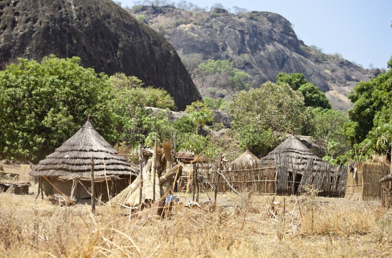 Remote village in mountainous region of south sudan. Remote village in mountainous region of south sudan