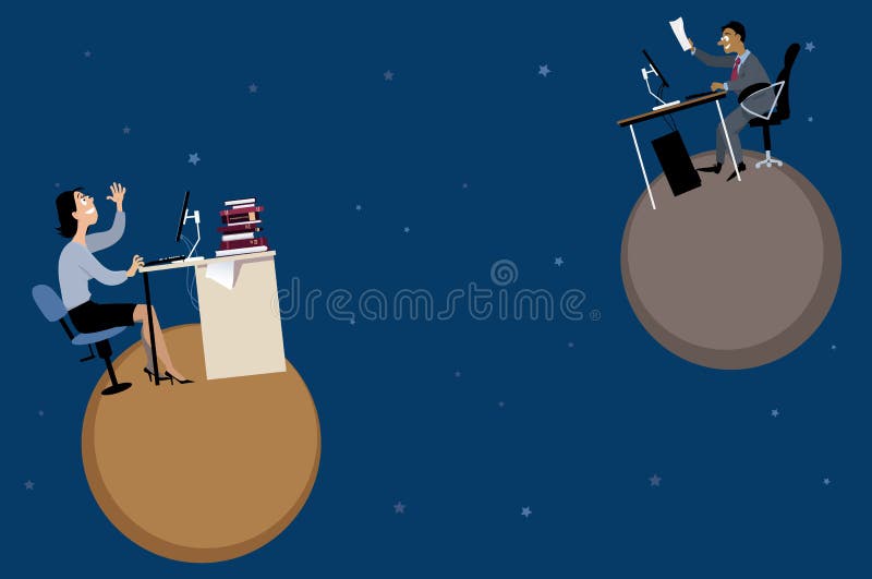 Remote work stock illustration