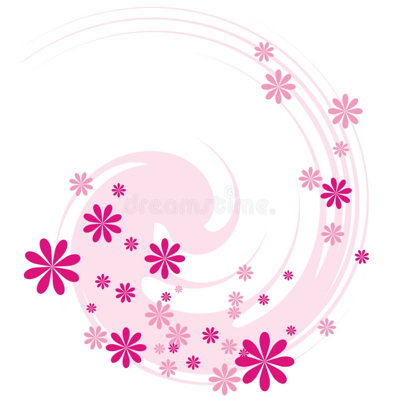 Remous avec des fleurs illustration libre de droits