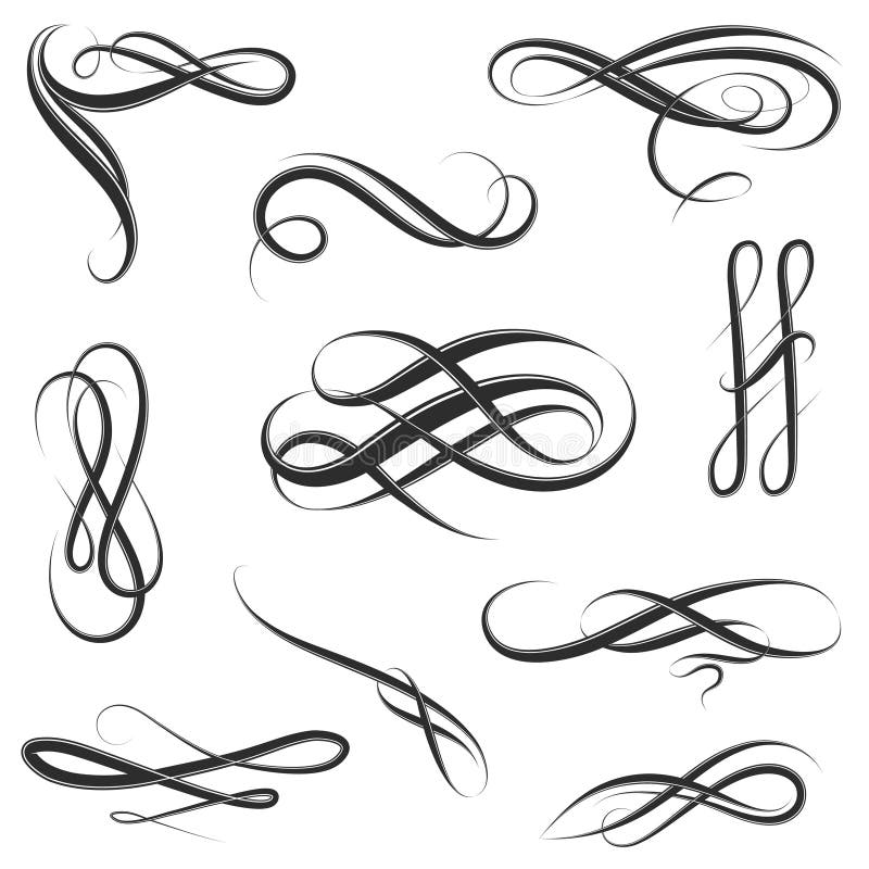 Remous calligraphiques illustration libre de droits Remous calligraphiques illustration libre de droits