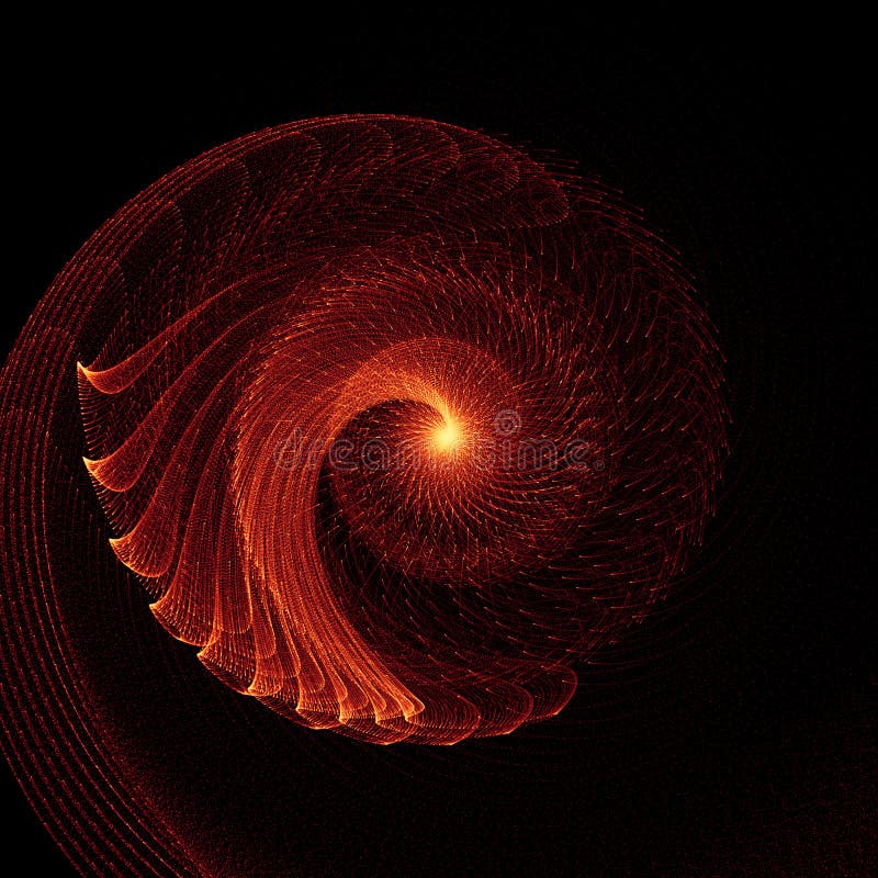 Remous rougeoyant orange abstrait d'écoulement d'énergie illustration stock Remous rougeoyant orange abstrait d'écoulement d'énergie illustration stock