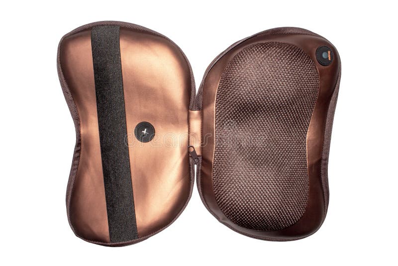 Removable Zippered Massage Pillow Cover. Stock Photo Image of leather