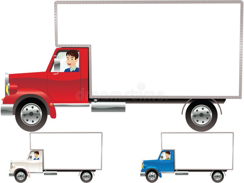 Removal trucks vector illustration